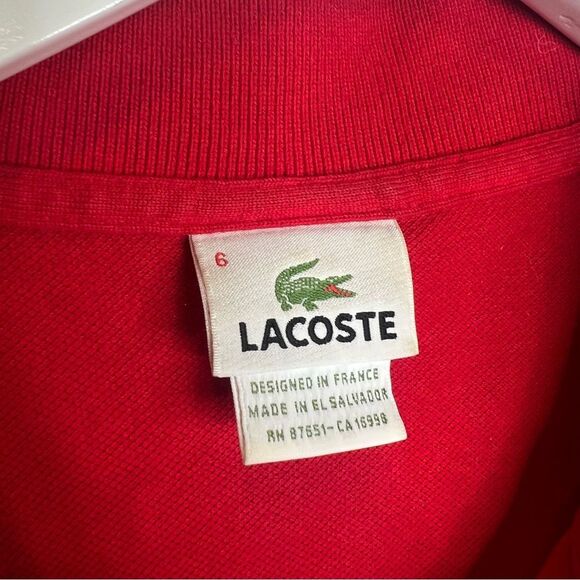 La coste red polo classic in size 6 USA XL - Picture 2 of 4